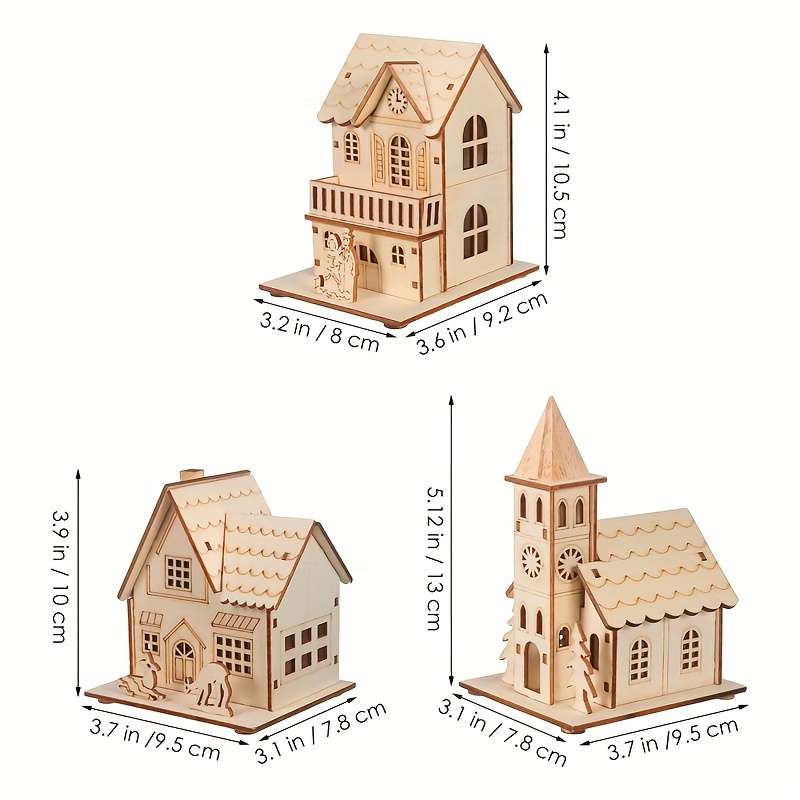 3D Model Desktop Ornaments Model 3 Small Houses