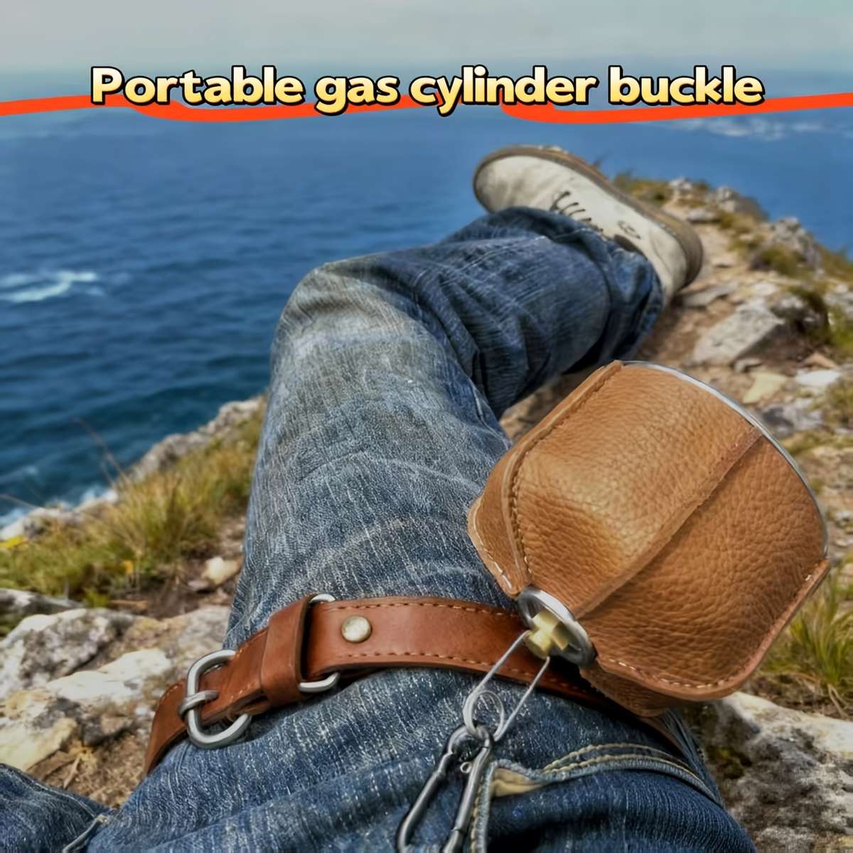 1 Outdoor Flat Gas Canister Protective Cover Hook Portable High Altitude Gas