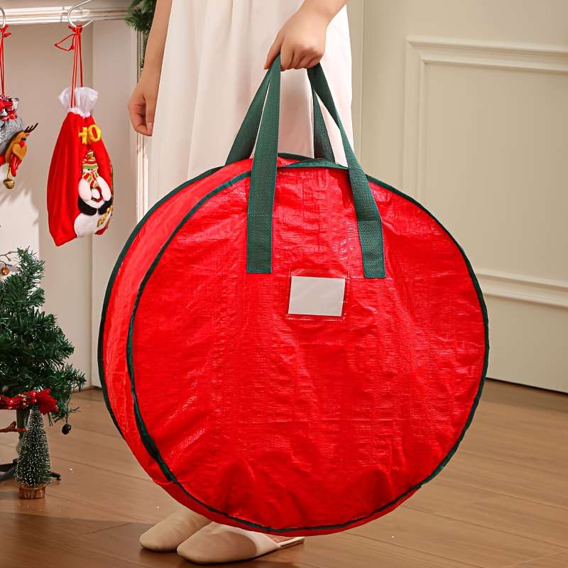 Premium Christmas Garland Storage Holiday Decorative Zipper Mobile Handbag For