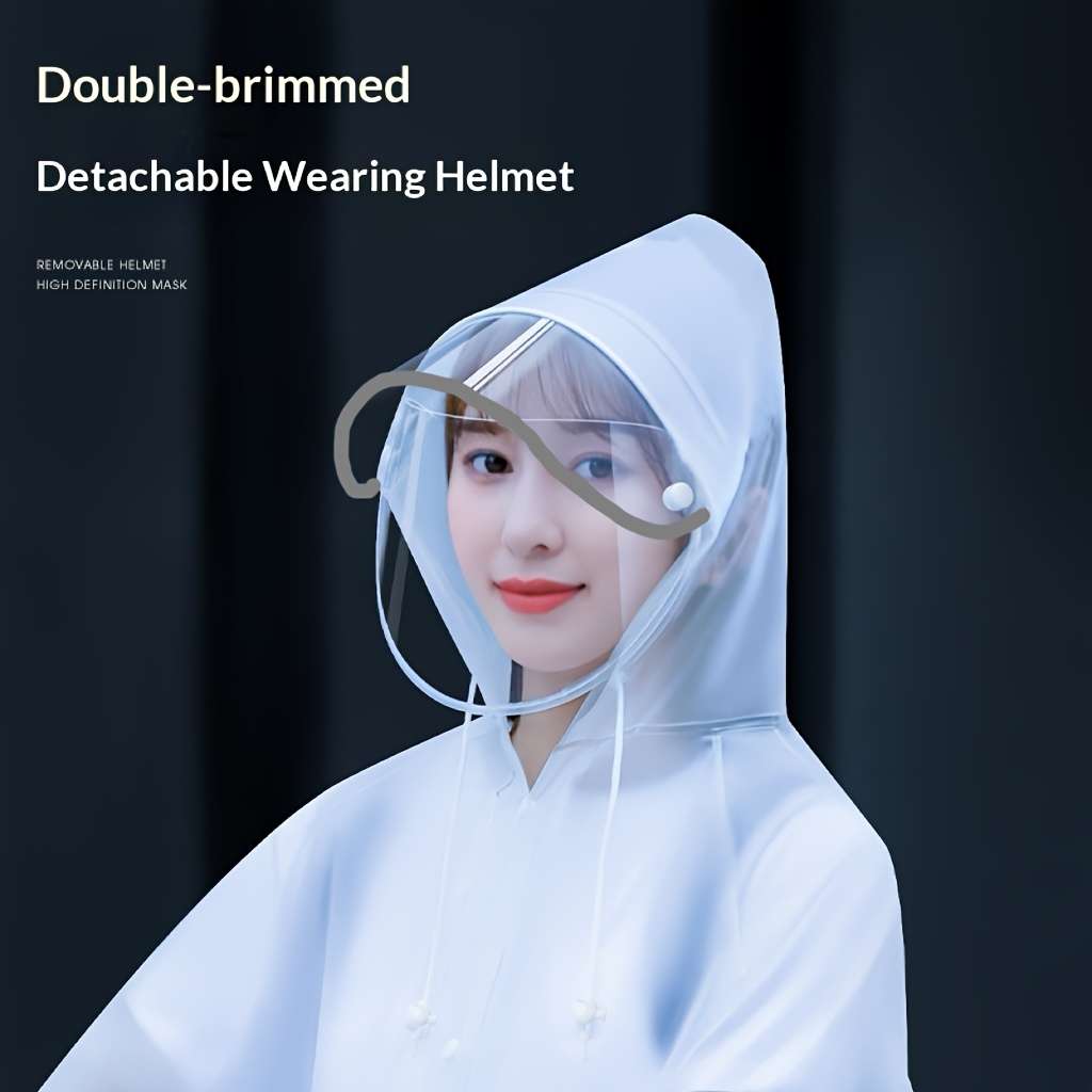 Raincoat Translucent White Size Asian M