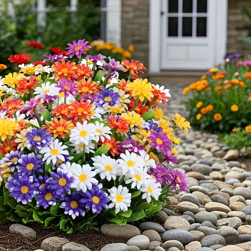 Simulated Flower Quantity 5 Bouquets Of Beautiful Flowers