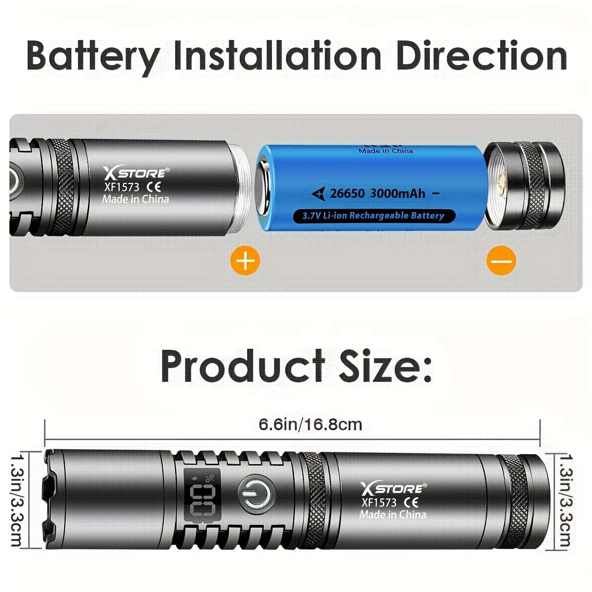 Flashlight Quantity 1 Set Flashlight With Battery