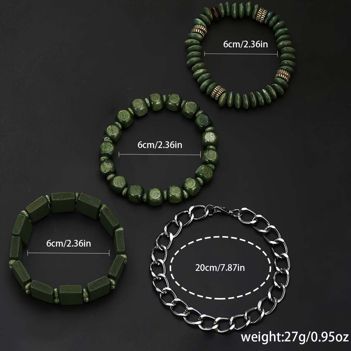 5Pcs Stylish And Trendy Set For Men Including Watch And Bracelet