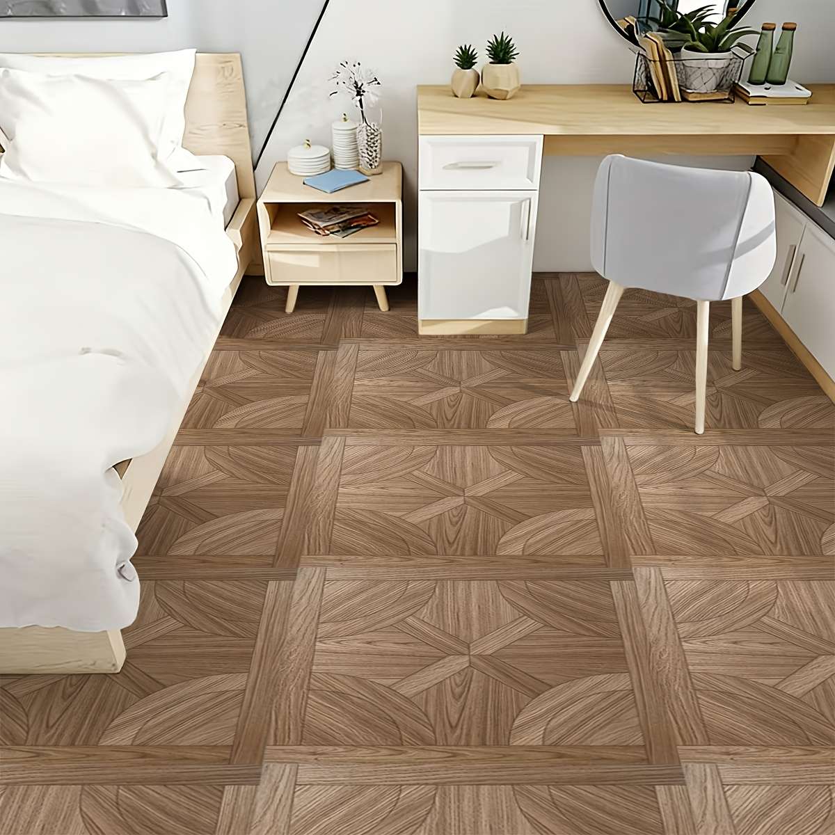 Self Adhesive Floor Stickers 40*120Cm 15.74*47.24Inch 2D Wood Grain