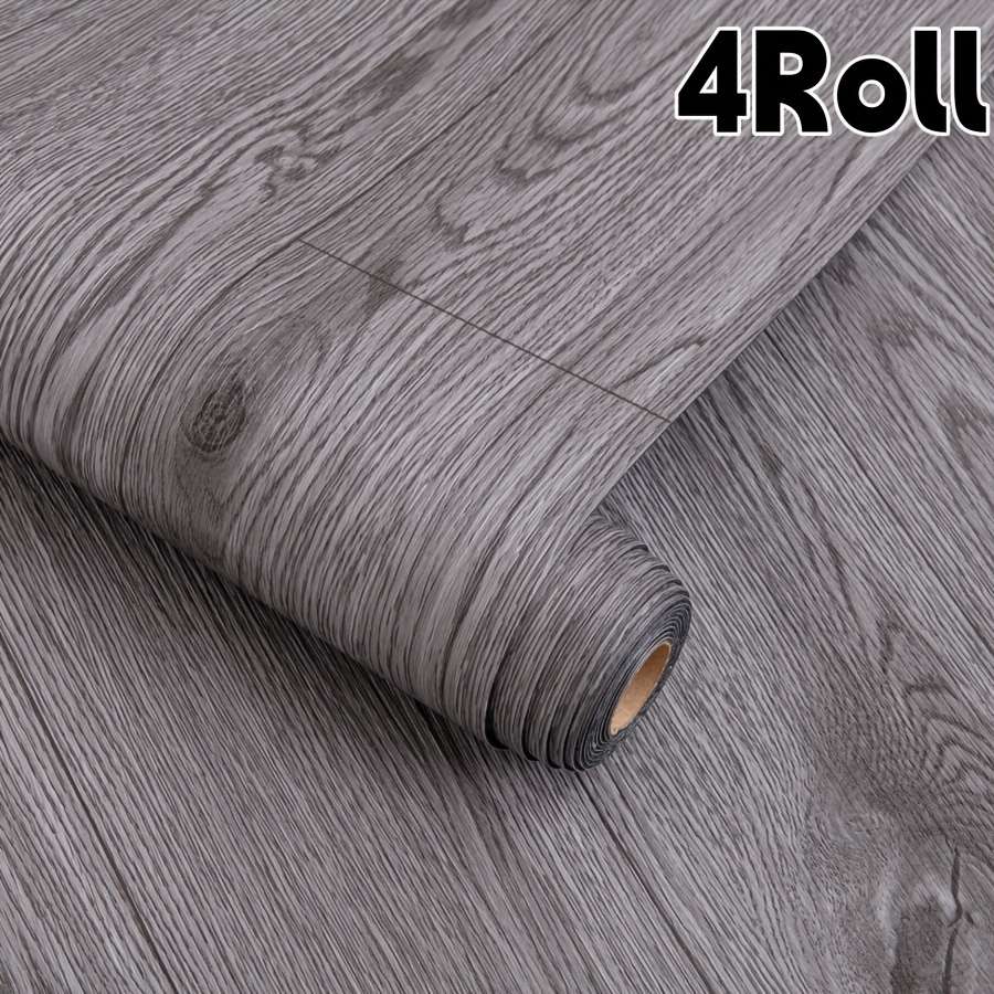 Self Adhesive Floor Stickers Medium Gray Oak Wood 4Roll
