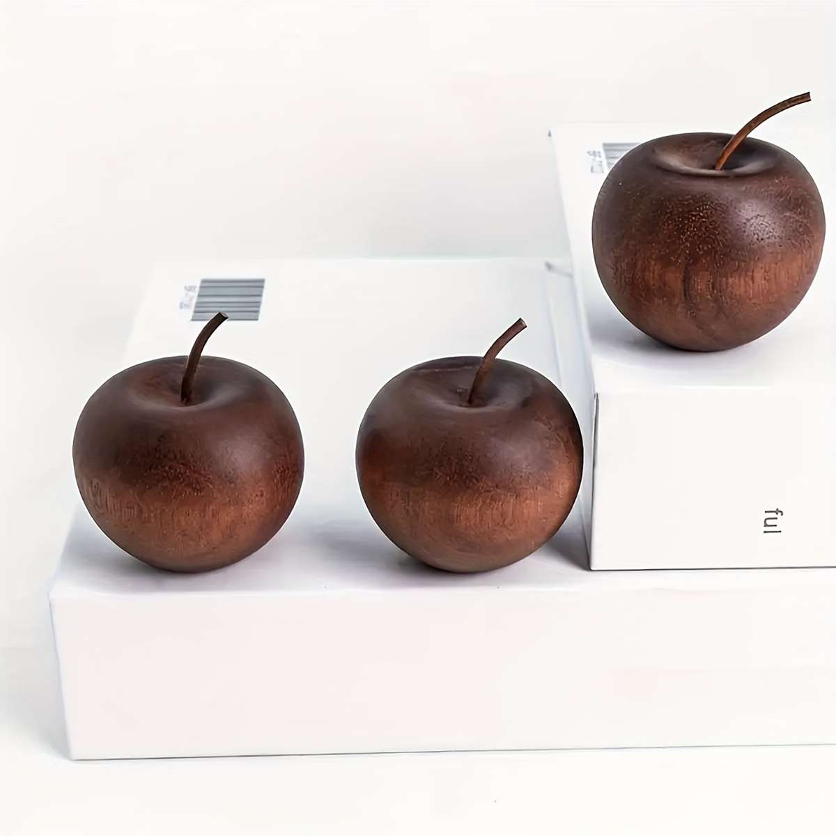 Car Interior Decor Items 2Pcs Apple Wooden Diffuser