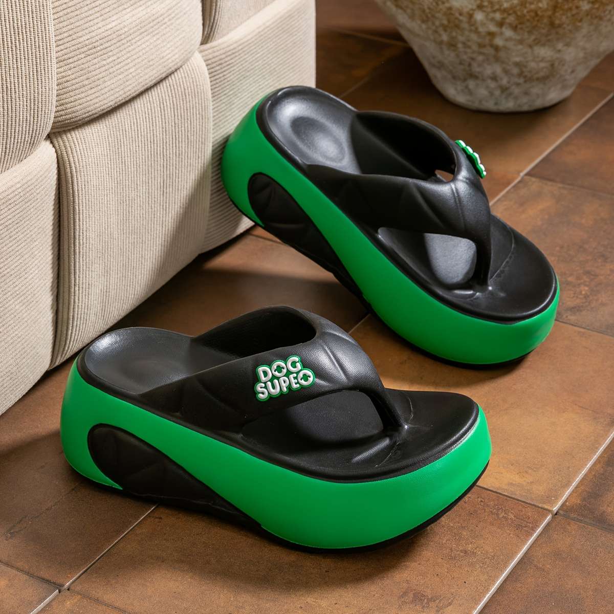 Ladies Summer Flip Flops White Uk 2.5-3