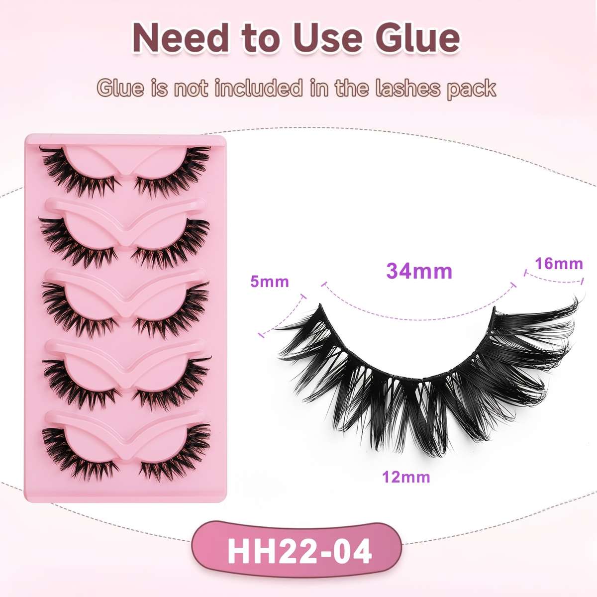 5 Pairs 3d C Curl Individual Lashes Style 5 12mm