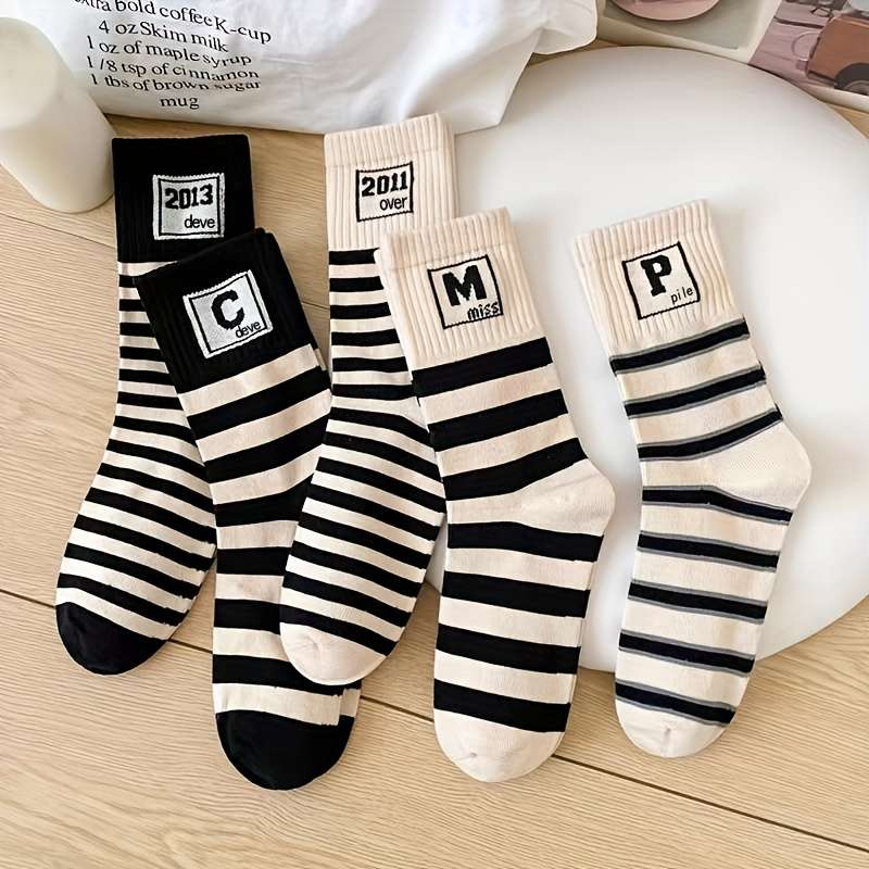 Women S Socks Color 5Pairs Multicolor Size Onesize