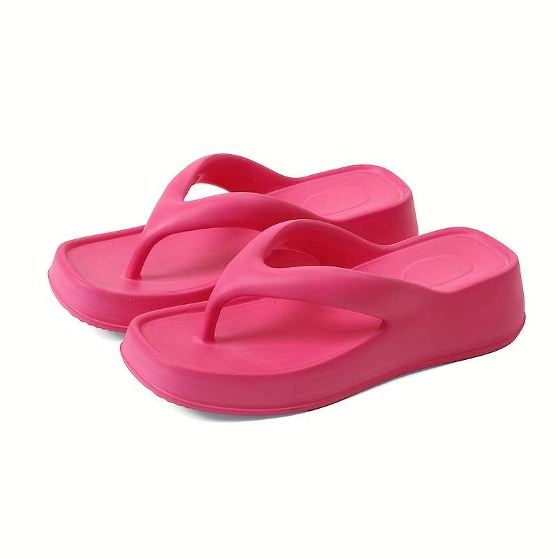Ladies Summer Flip Flops Rose Red Uk 4.5-5