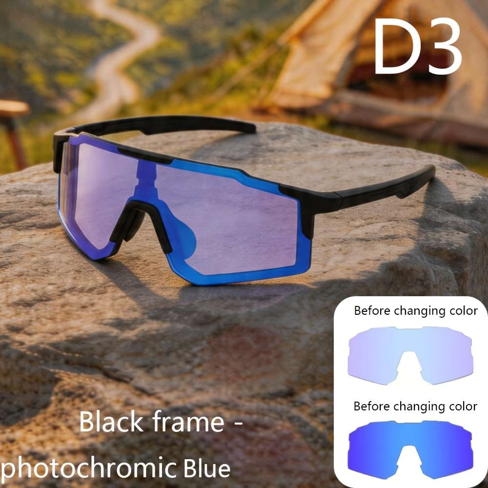 Cycling Glasses Color White  Photochromic Grey