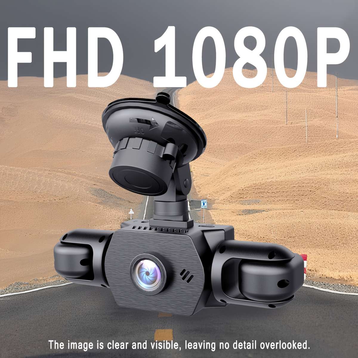 Dashcam Items Front Left Right Lens Capacity With 32Gb Memory Card