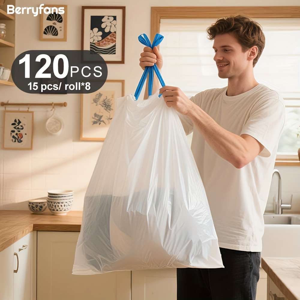 Trash Bag5.5G49.78*44.86Cm Extra Thickened 5 Rolls75 Pcs