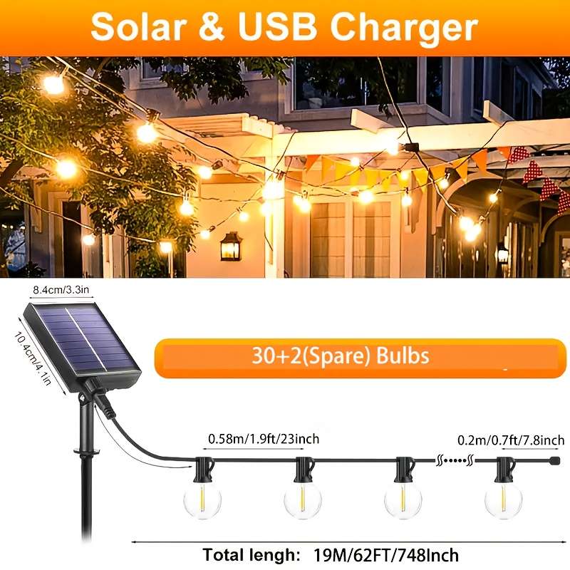 32Pc S Outdoor String Lights Eter 18.29M