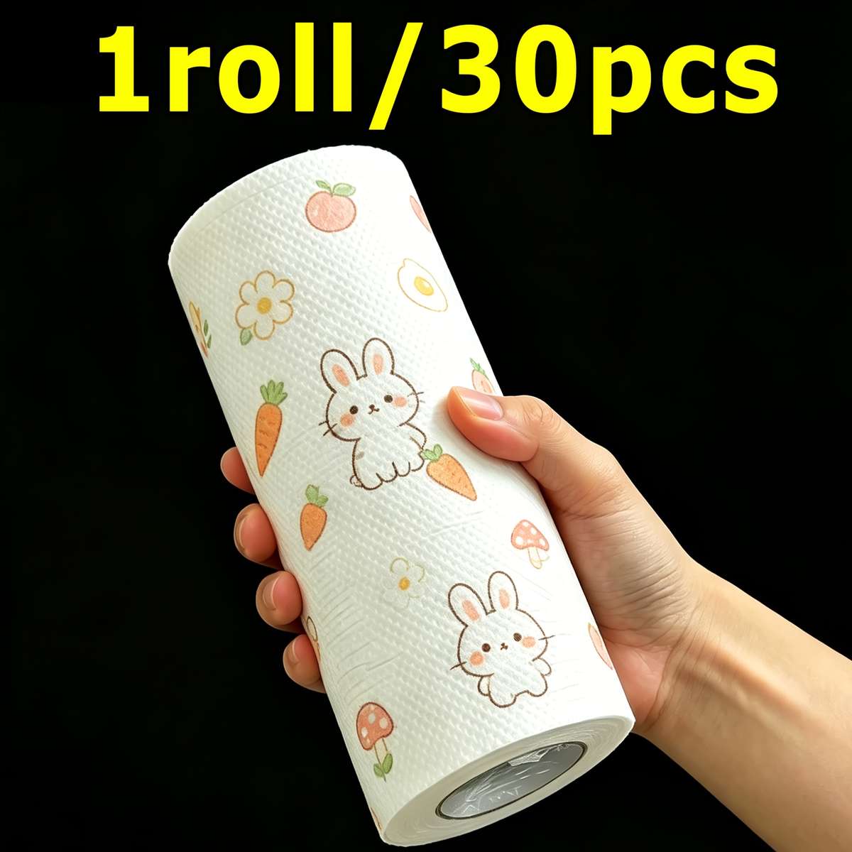 Rag Color Printed Patterns Shipped Randomly Capacity 17X18Cm 6.69X7.09Inch  1 Roll Of 30 Pieces