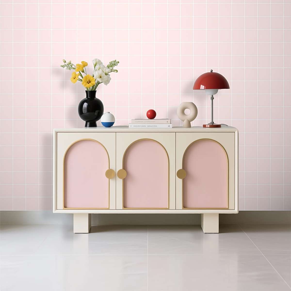 Floor Stickers Color Pink Size 29.5X29.5Cm Is 11.6X11.6Inch