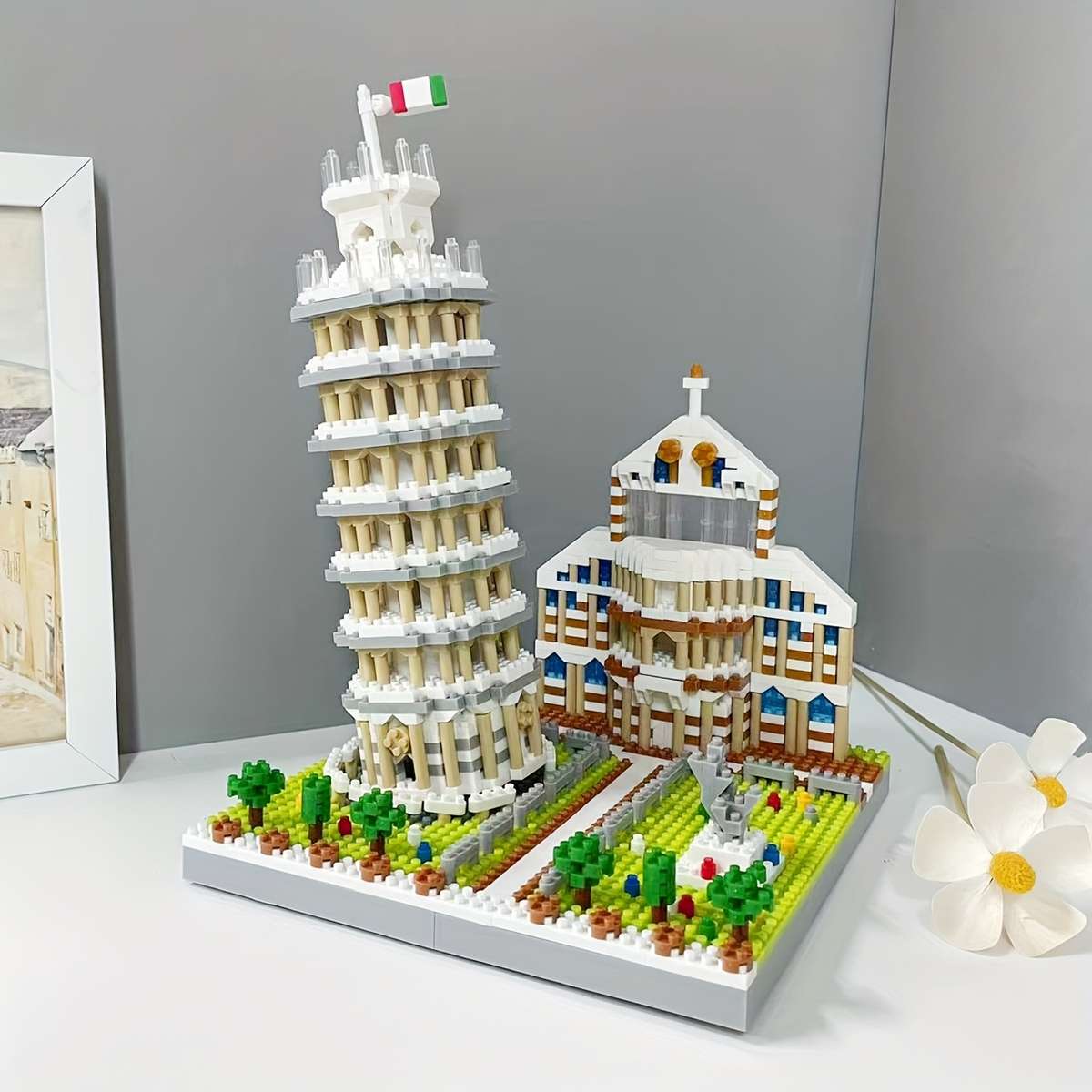 Building Toy Architectural Model Toy Set Items Leaning Tower Of Pisa 1649Pcs