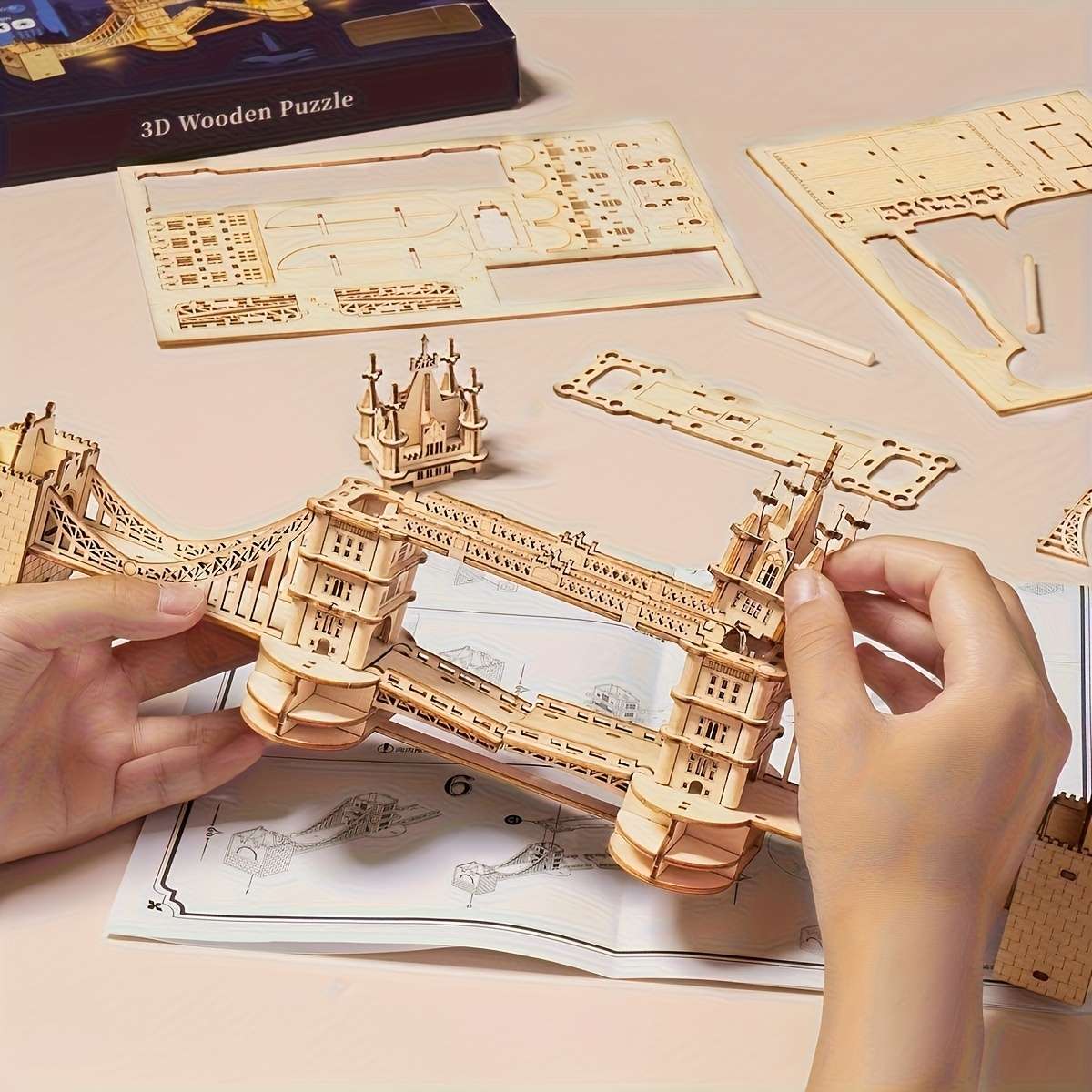 Building Toy Architectural Model Toy Set Model London Bridge Model Building Blocks Puzzle