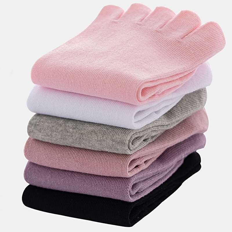 Women S Socks Color 1 Black 1 White 1 Purple 1 Gray Size Onesize