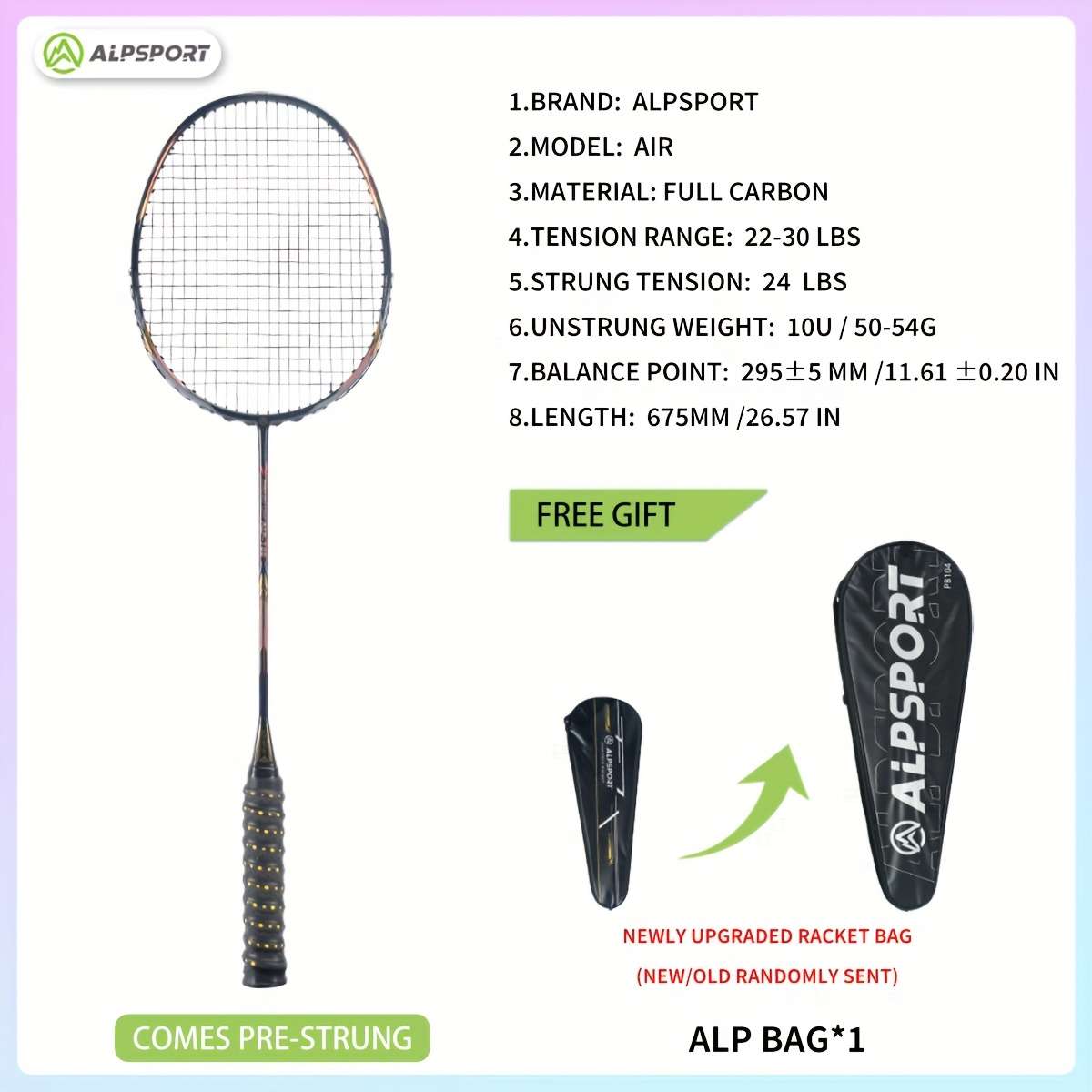 Badminton Racket Color 2Pcs Redpu Bag