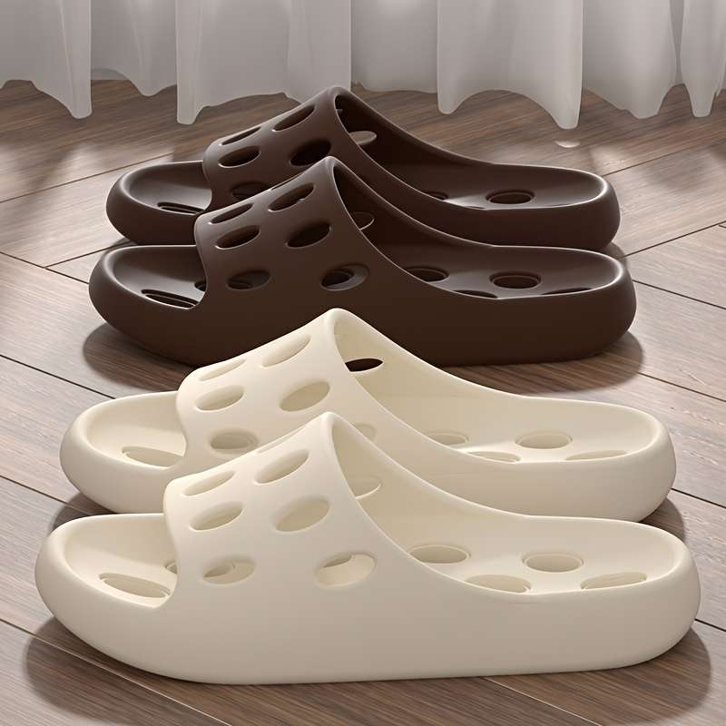 Men Slippers Summer Style Chocolate Brown Size Uk 4.5 To 5