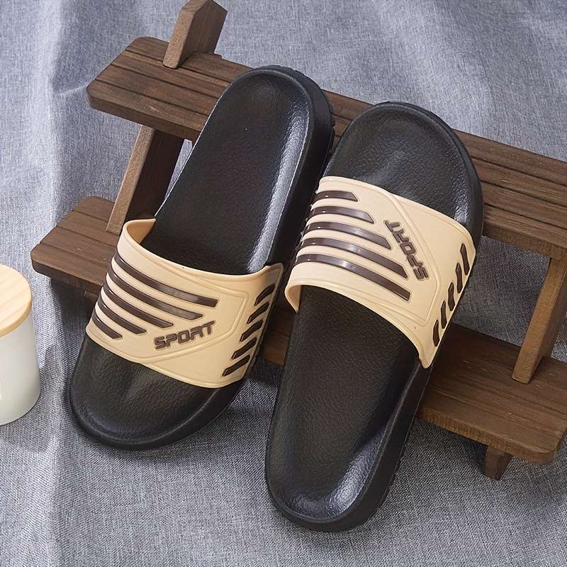 Men Slippers Summer Style Black Gray Size Uk 15