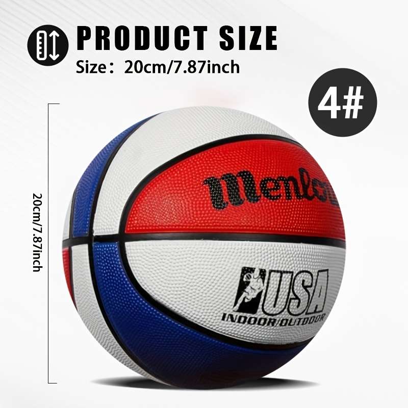 Basketball Color Red White And Blue No 7 Ball Standard Size