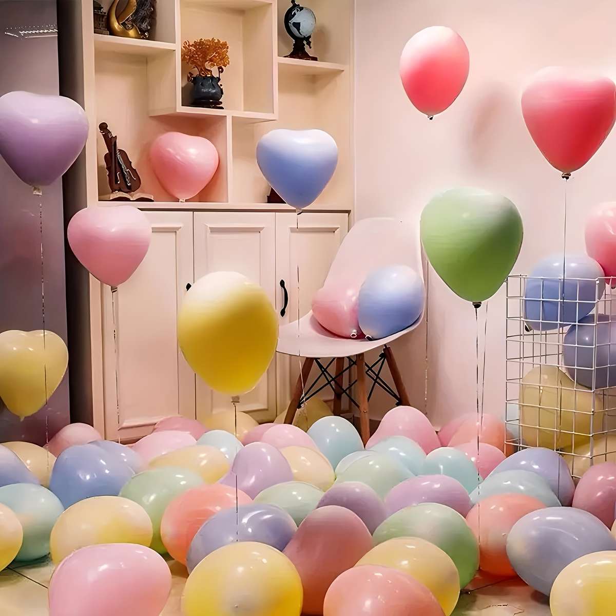 Balloon Items 30Pcs 25.4 Cm Maca Love Blue