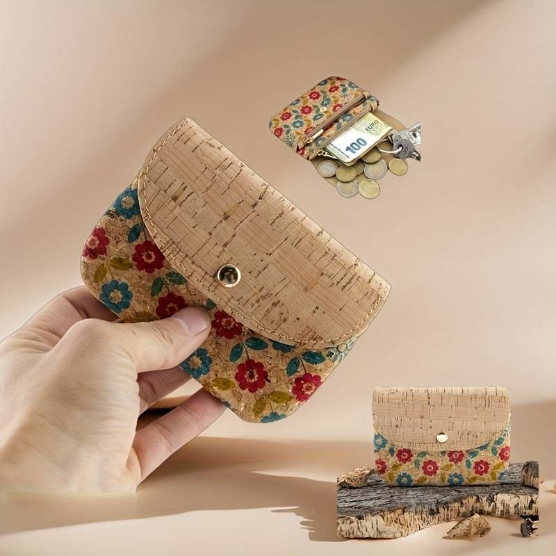 Popular Folding Flip Coin Purse Keychain Coin Purse Women'S Wallet Lightweight Multi-Layer Zipp