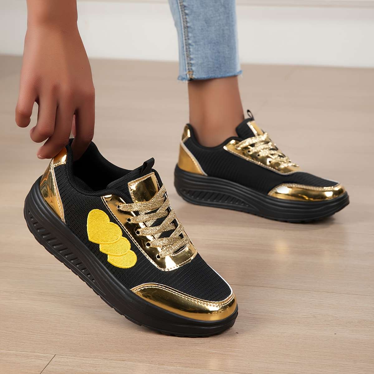Women S Sneakers Color Black Sizeuk 6