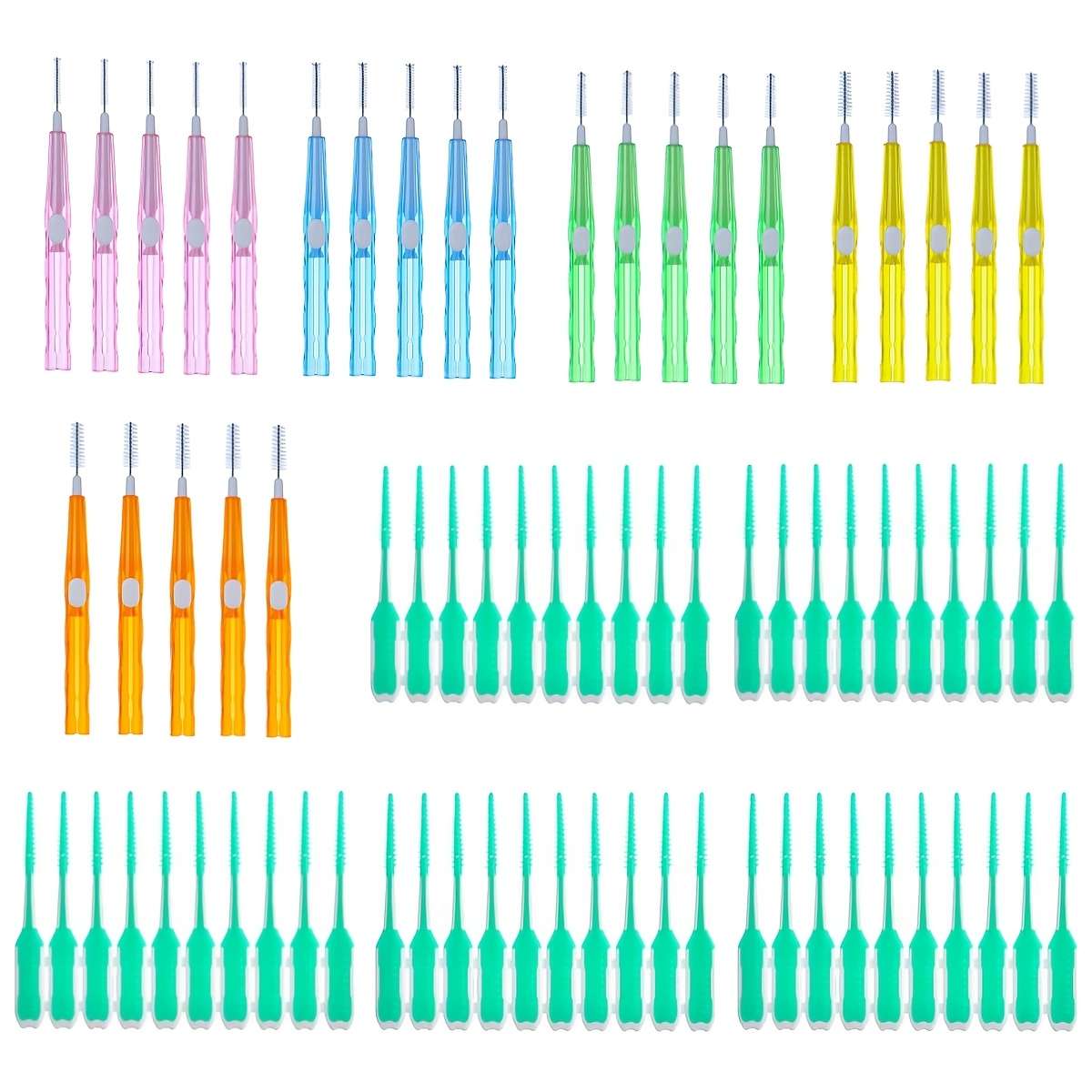 Ergonomic Highefficiency Pack Retractable Nterdental Brushes Wth Deep Cleaning