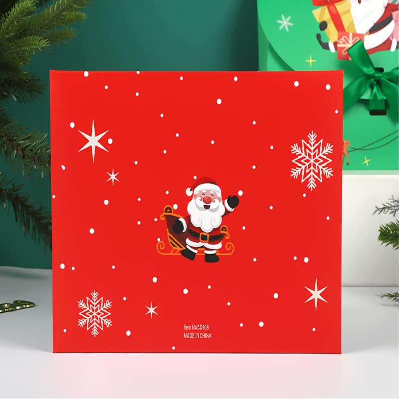 Christmas Gift Boxes Color Green -4Pcs