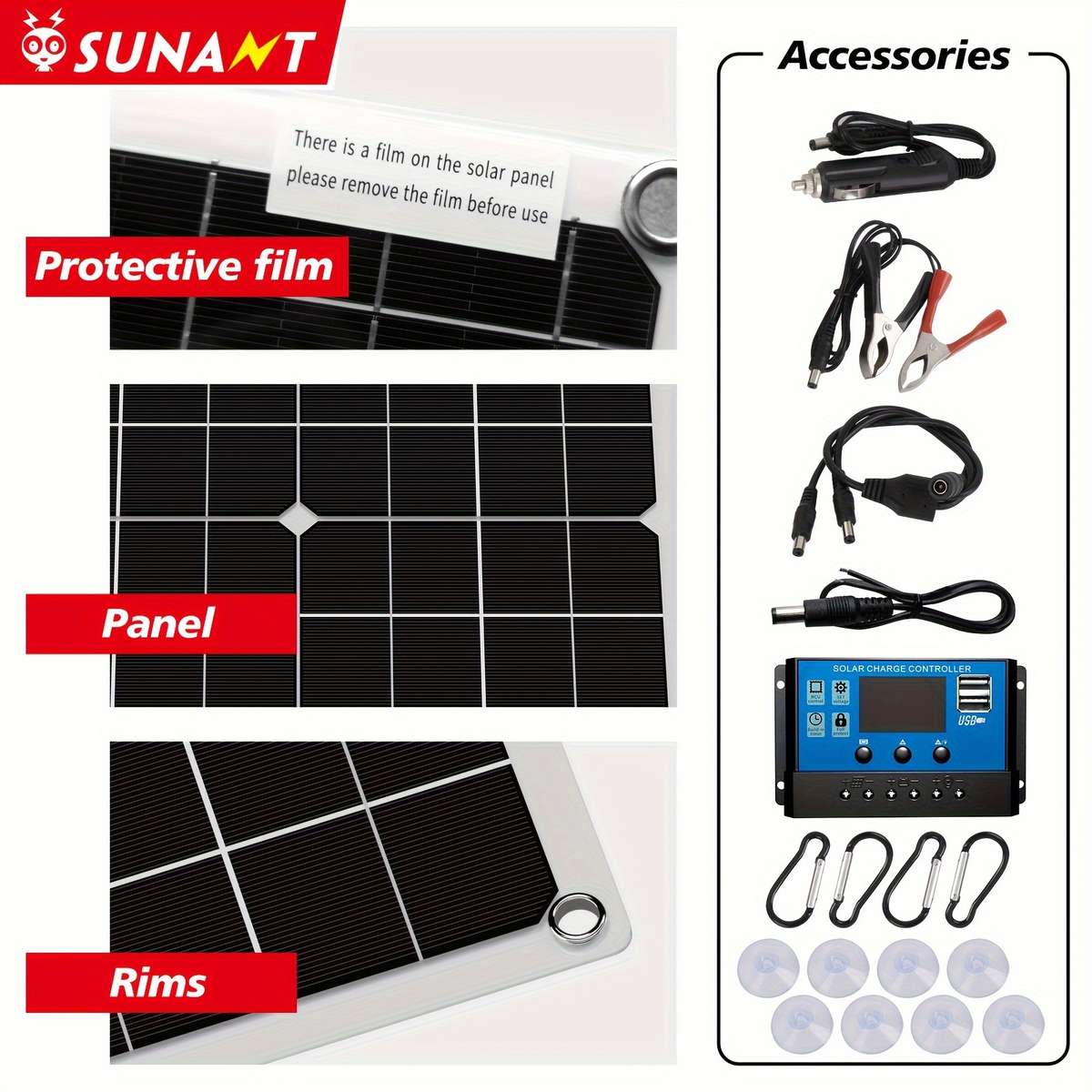 Solar Panel 2Pcs Solar Panel Kit