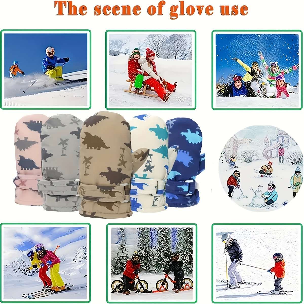 Winter Gloves Color Blue Size 2 To 4Years