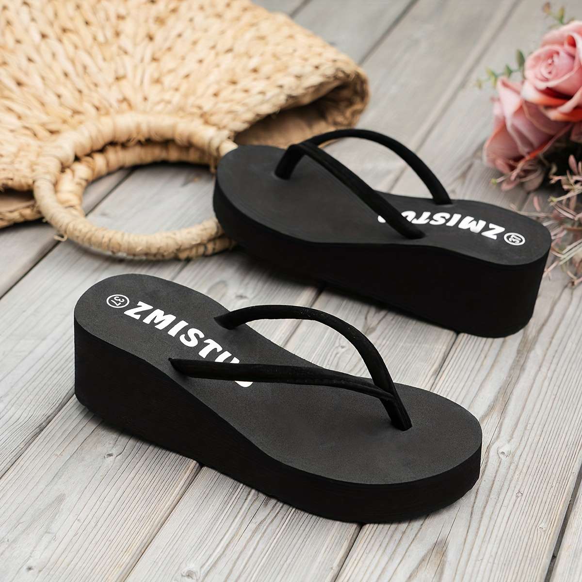 Ladies Summer Flip Flops Black Uk 4