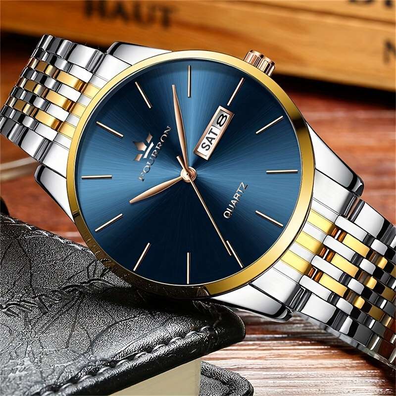 High End Luxury Stainless Fourron Men Luxury Stainless Steel Quartz