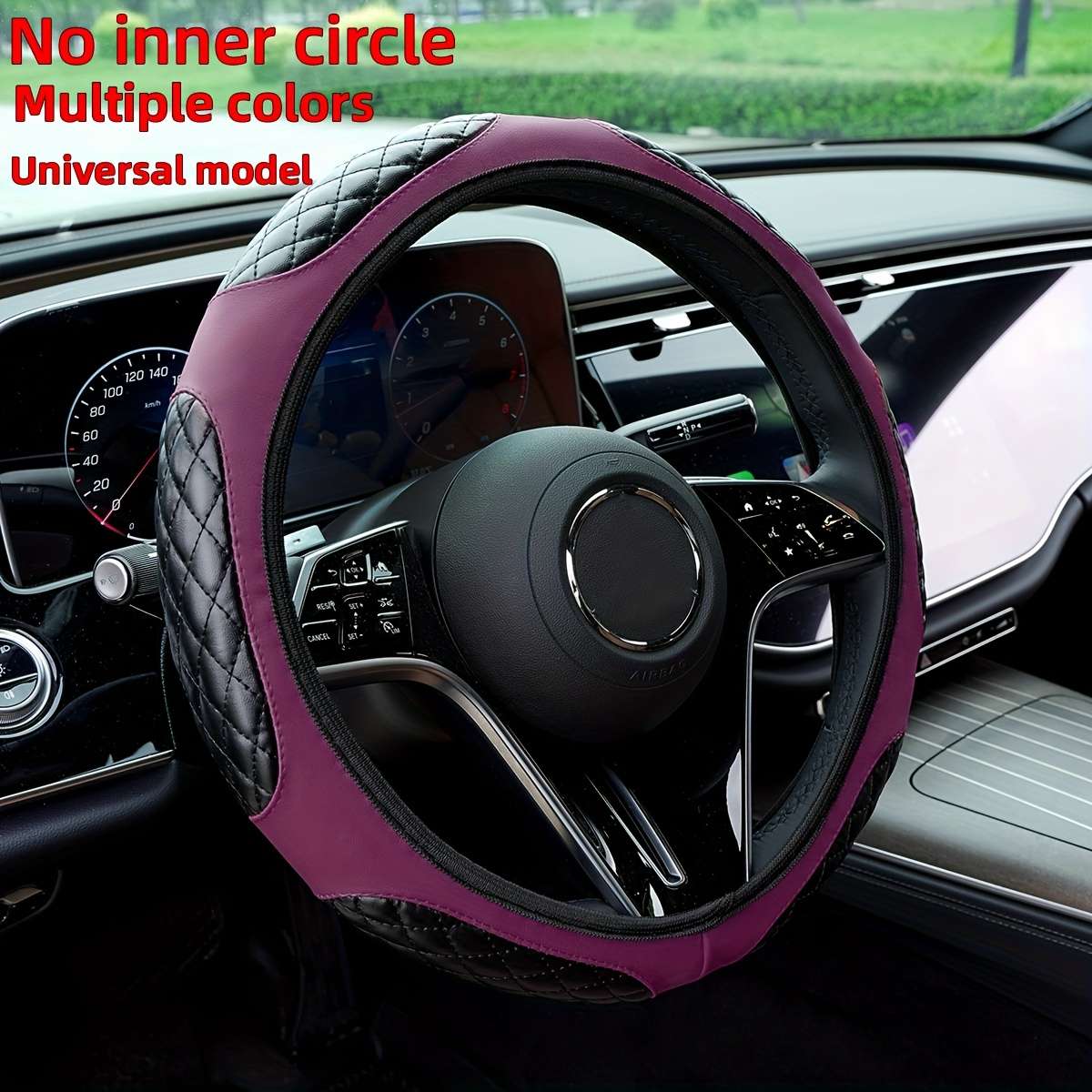 Car Steering Wheel Cover Deep Grey