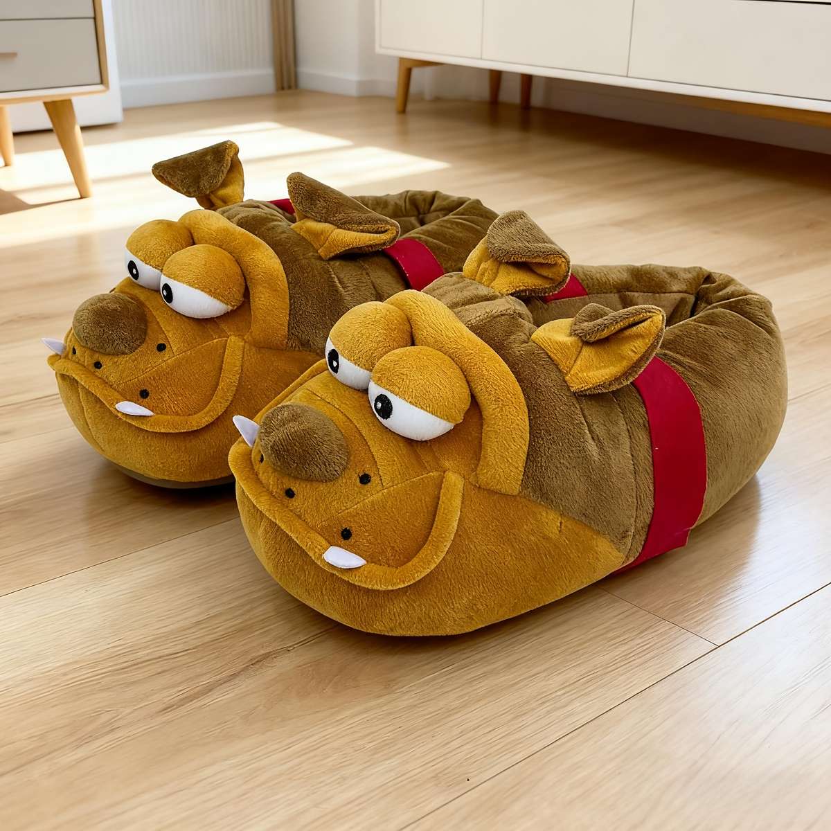 Cotton Slippers Color Yellowishbrown Sizeuk 7