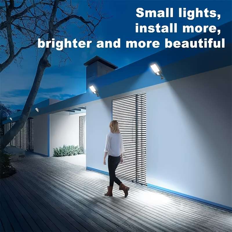 Black-2pcs Outdoor Solar Light