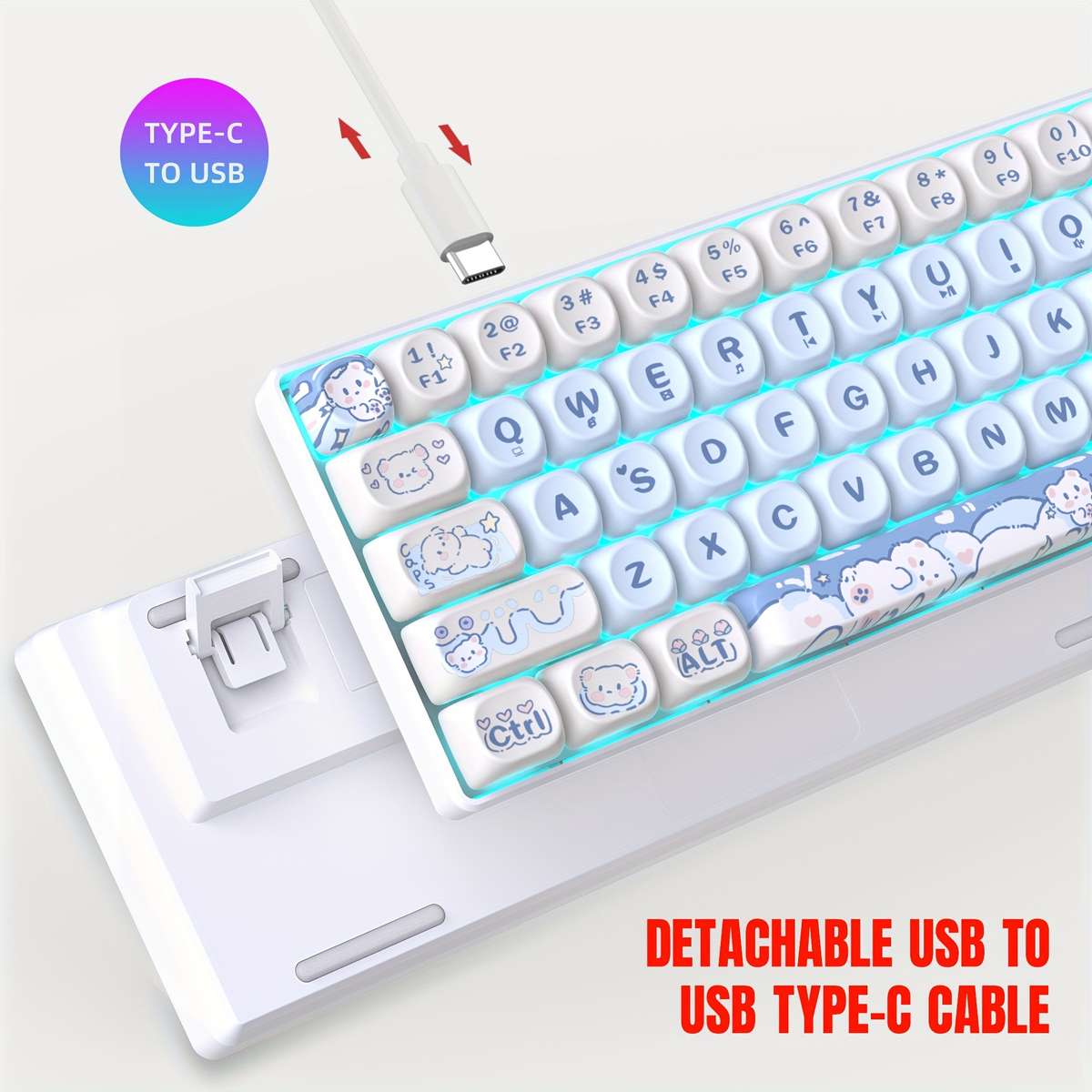 keyboard color Ice Blue Quiet Red Switch