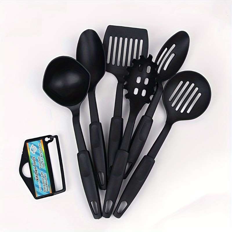 6pcs Salad Serving Sets Plastic Kitchen Utensils Set Including Ladle Spoon Slotted Spoon S