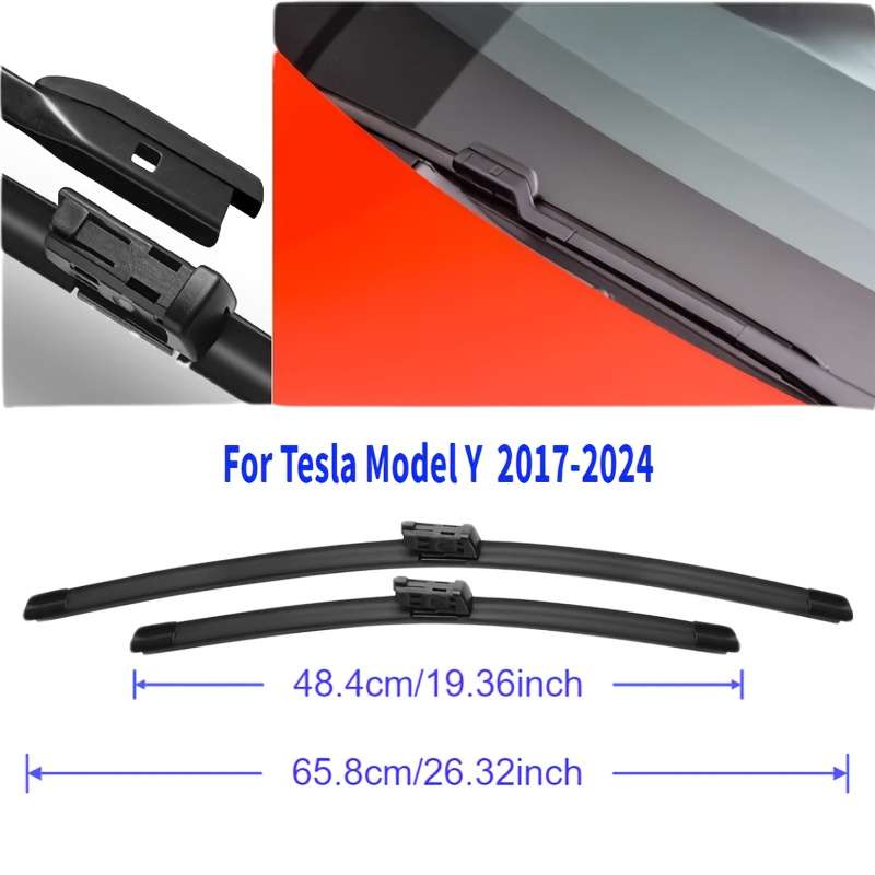 Windshield Wipers Model For Model 3 2017 2024 48.26X66.04Cm