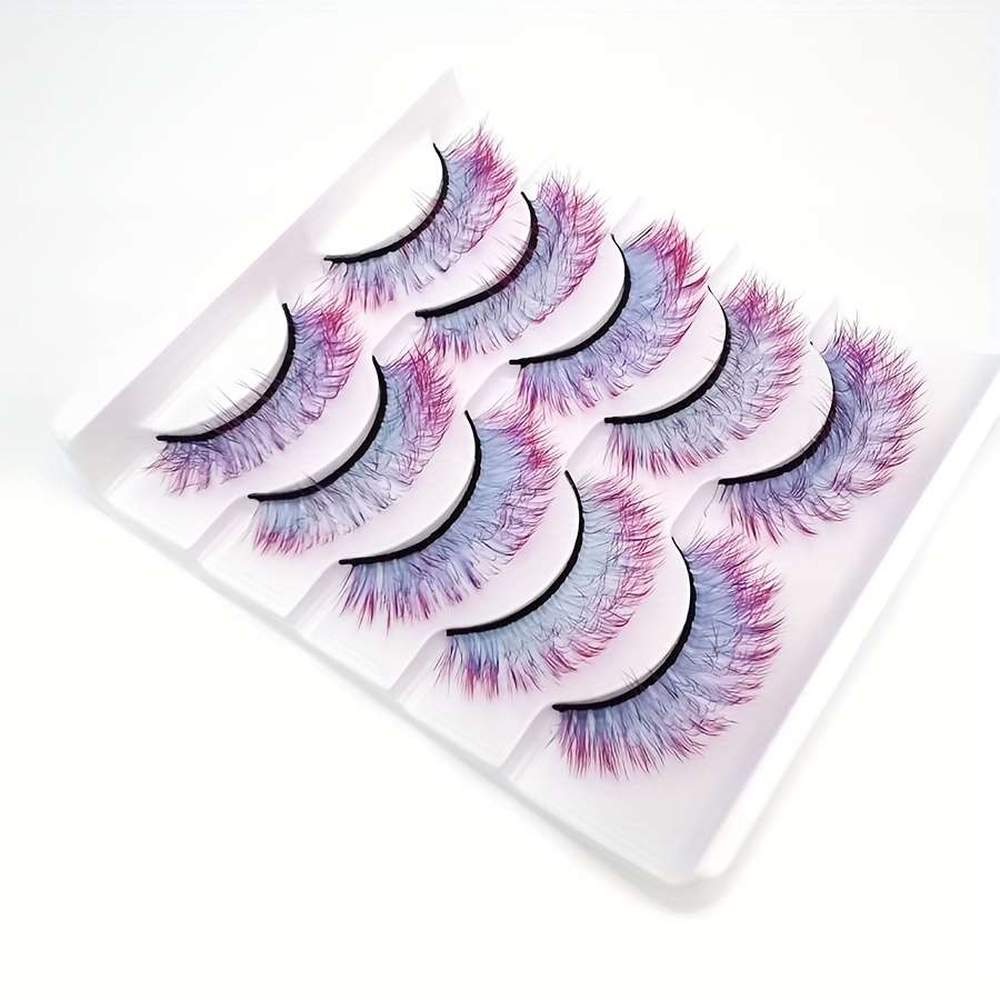 5 Pairs Fluffy 3d False Eyelashes Model 5pairs Sg02a 14mm