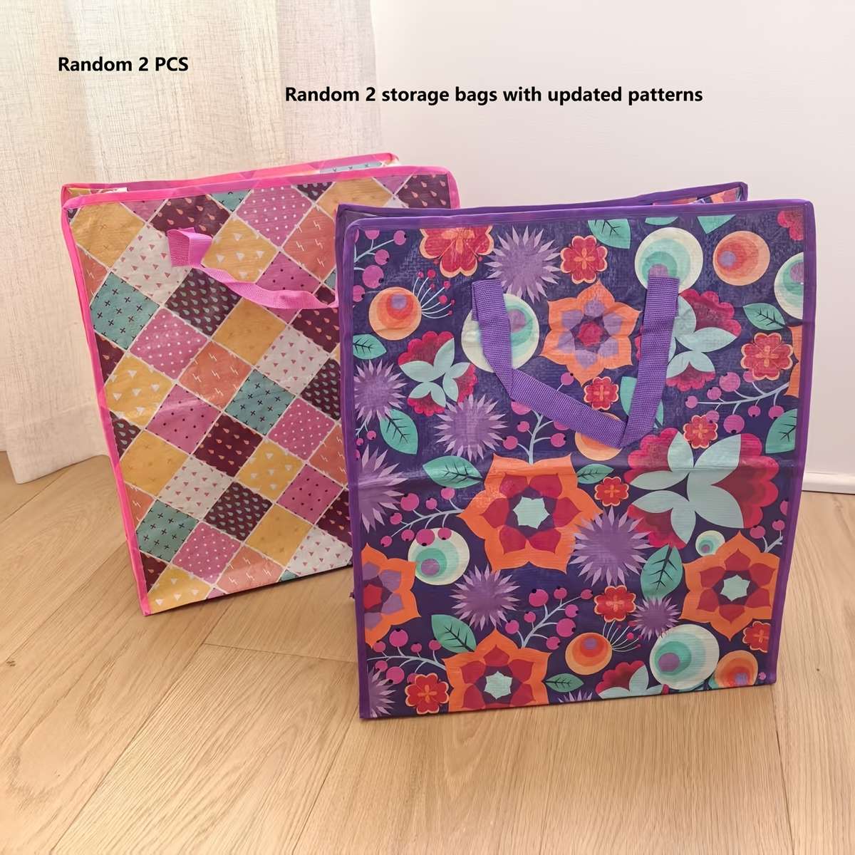2Pcs Random Storage Bag Various Patterns Storage 2 Random Ones