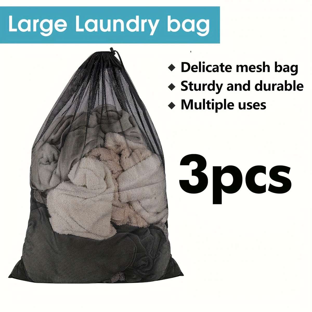 Laundry Bags Quantity Black  2 Pcs