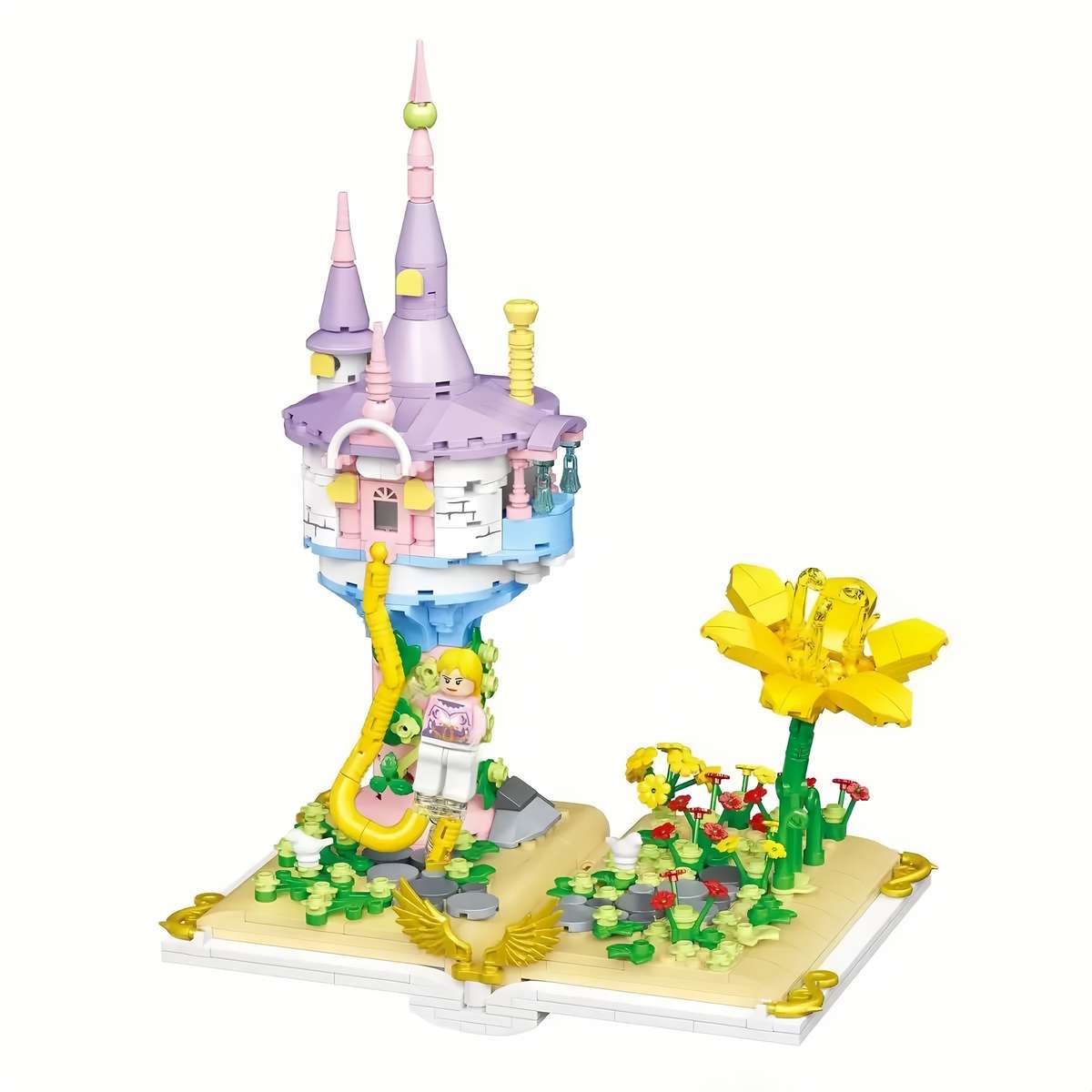 Building Toy Architectural Model Toy Set Color Flower Castle