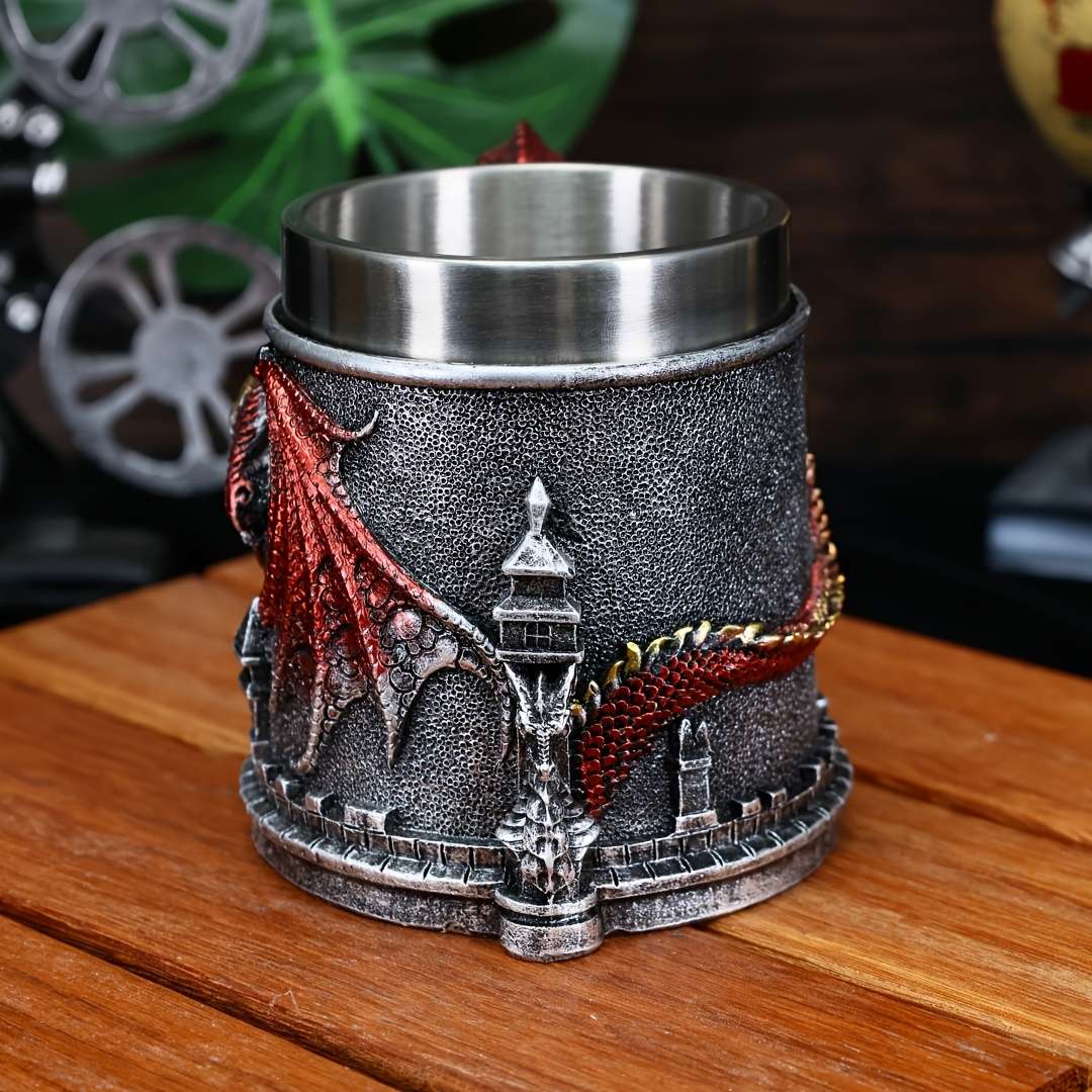 Water Cup Model Dragon Guardian Castle Beer Mug Blue 24033 4 Capacity152Oz 450Ml