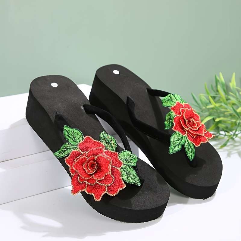 Ladies Summer Flip Flops Black Uk 3