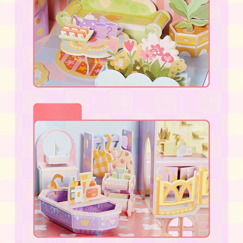 Building Toy Architectural Model Toy Set Style Happy Paradise