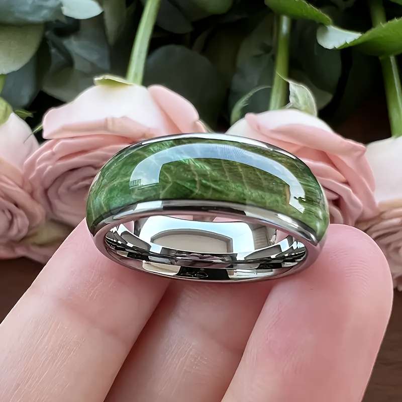 Dainty Fashion Party Accessory Statement Ring Color Steel Color Size 10
